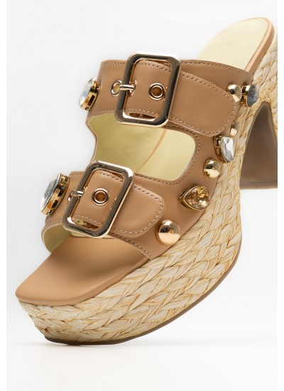 Γυναικεία Mules Heel.M Μαύρο Δέρμα Calvin Klein
