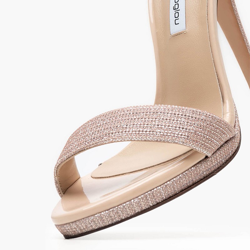 Women Sandals Sk9004 Nude Fabric Mortoglou