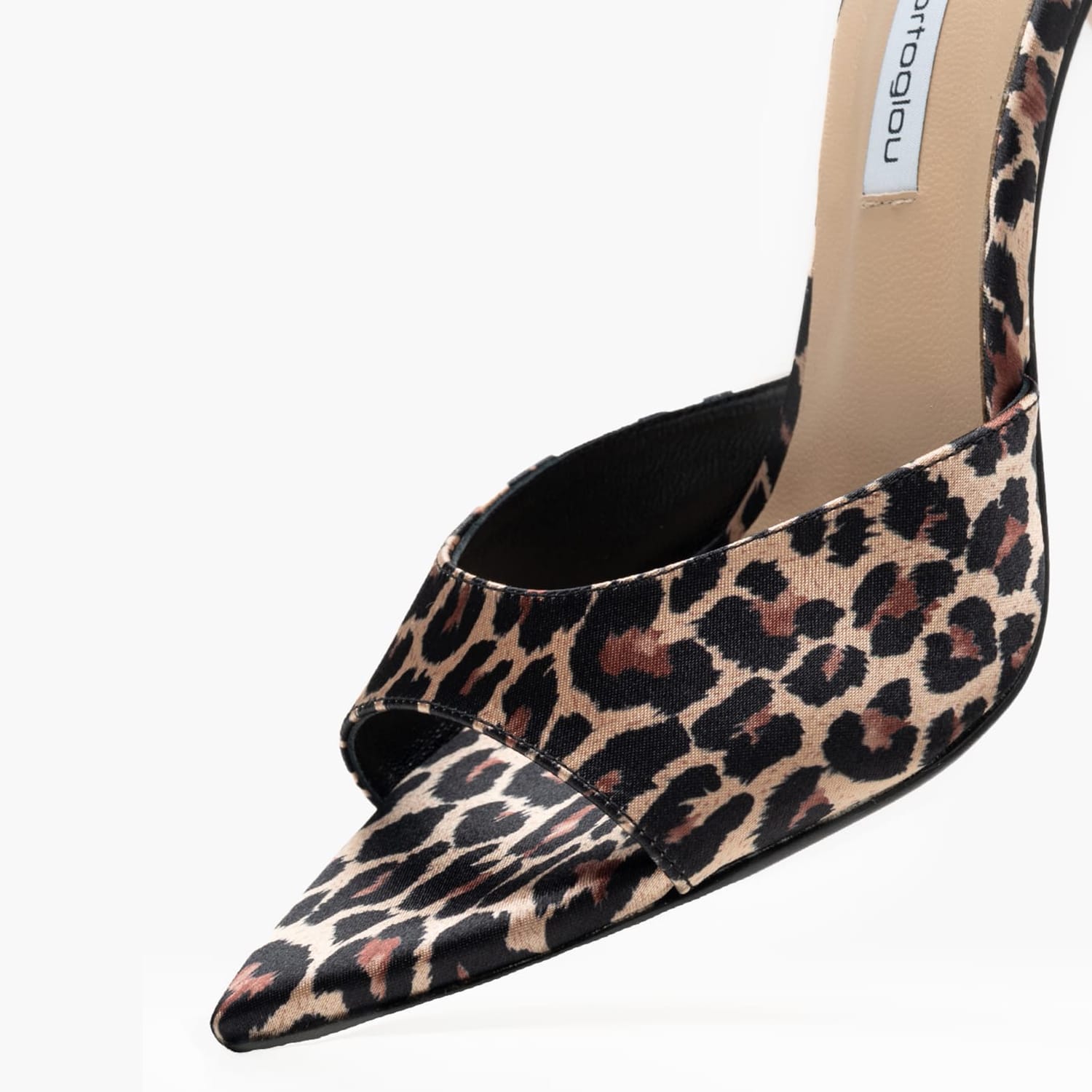 Women Mules Sk9018 Leopard Fabric Mortoglou