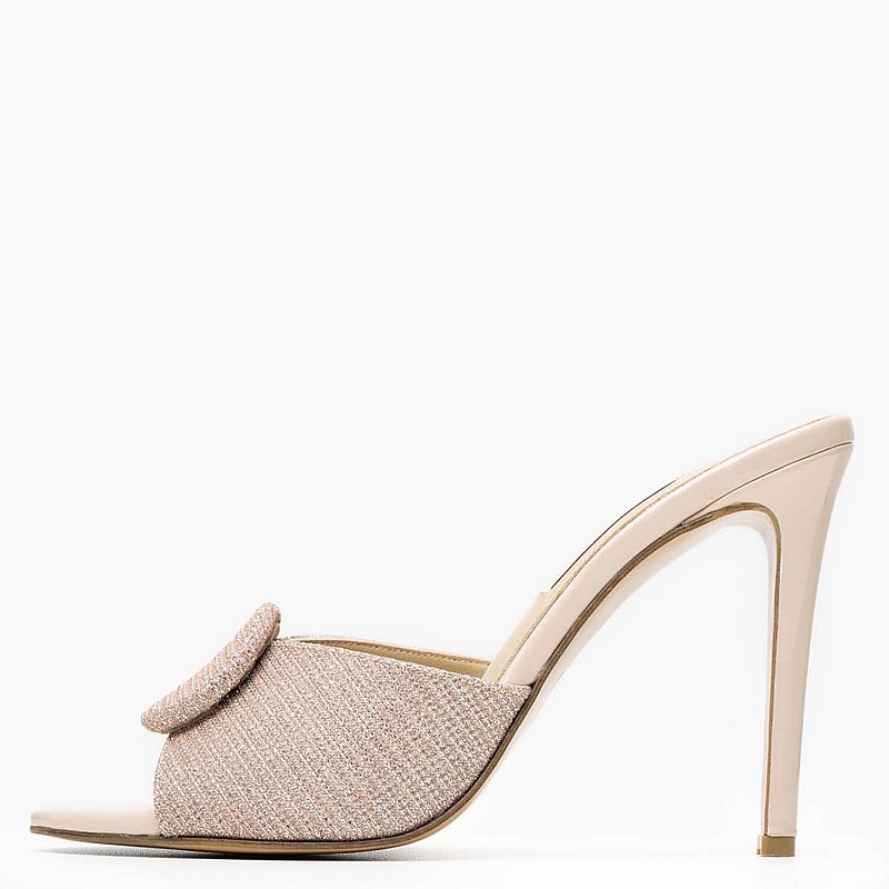 Γυναικεία Mules Sk9029 Nude Ύφασμα Mortoglou