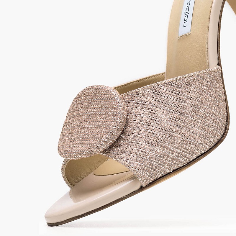 Γυναικεία Mules Sk9029 Nude Ύφασμα Mortoglou