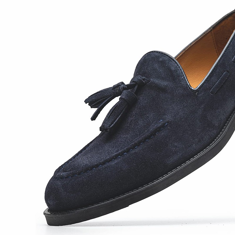 Men Moccasins 47401 Blue Buckskin Vice