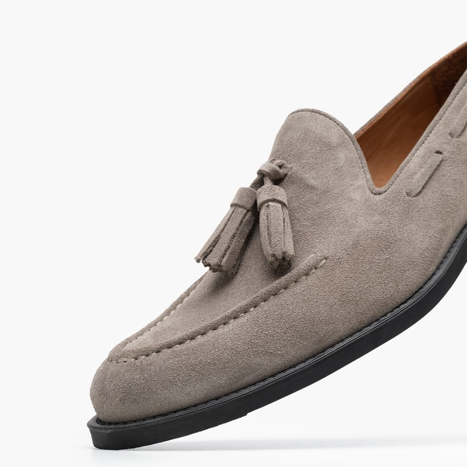 Men Moccasins 47401 Grey Buckskin Vice