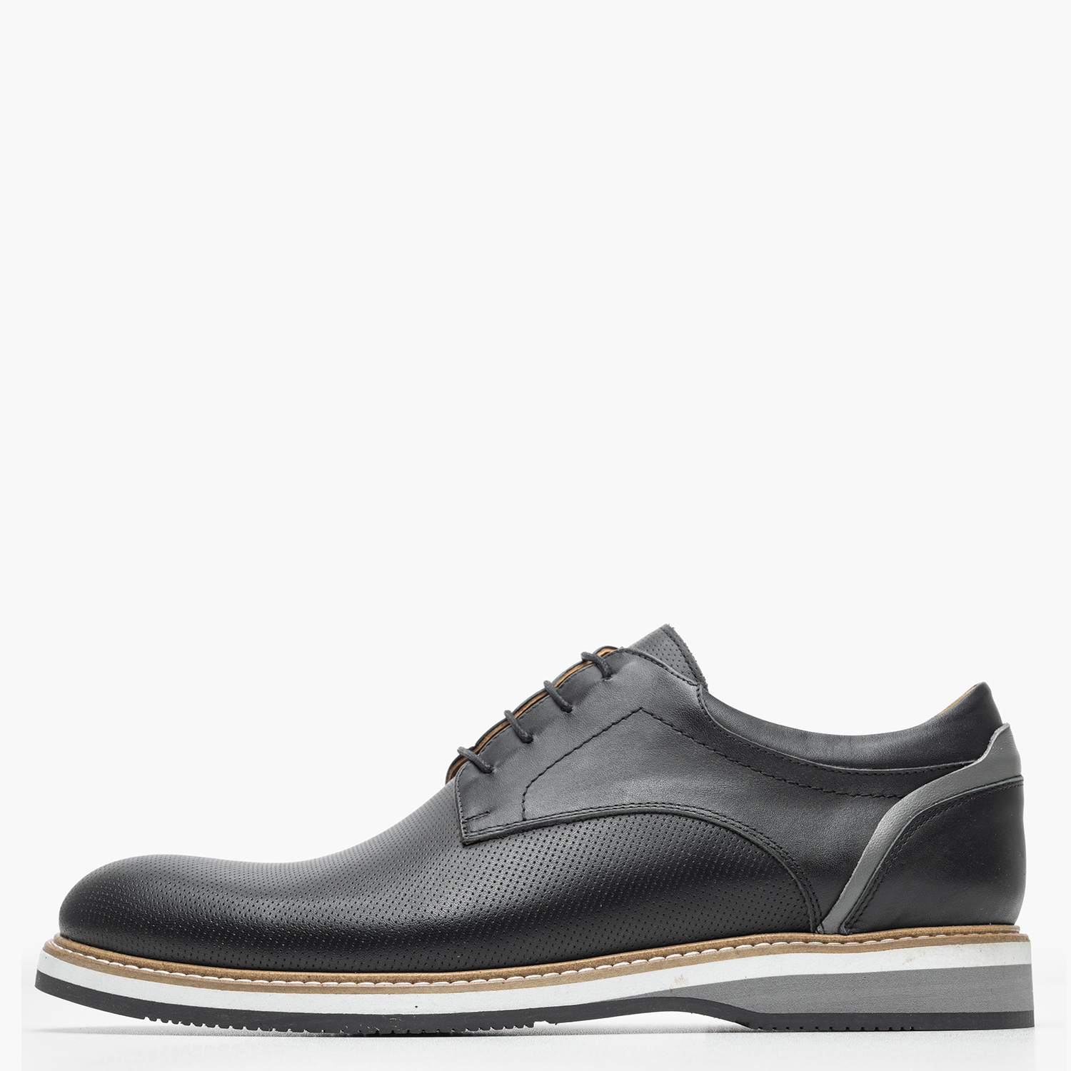 Men Shoes 51213 Black Leather Vice