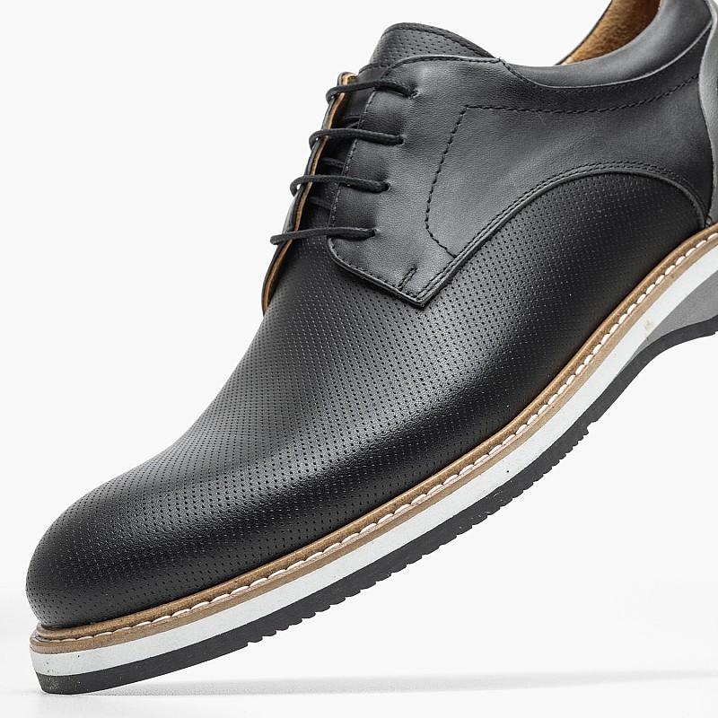 Men Shoes 51213 Black Leather Vice