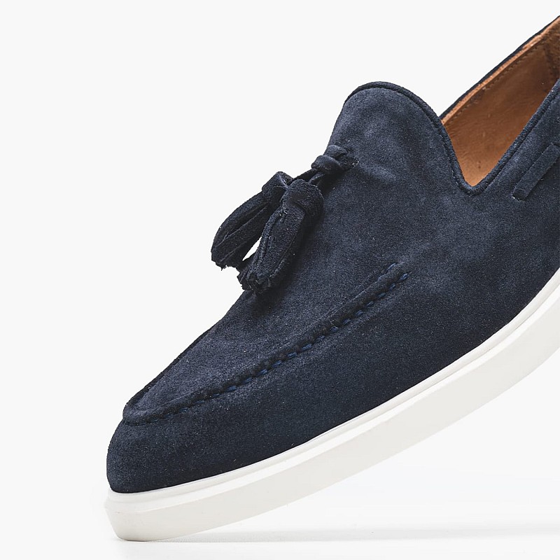Men Moccasins 51406 Blue Buckskin Vice