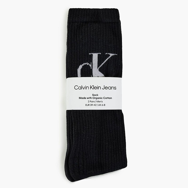 Men Socks 2P.Mono Black Cotton Calvin Klein