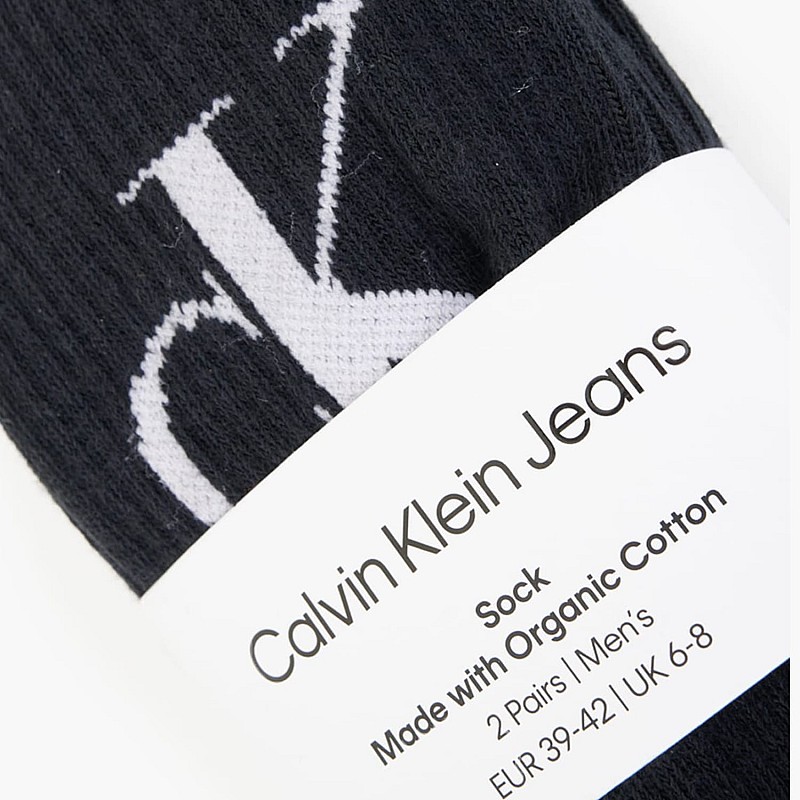 Men Socks 2P.Mono Black Cotton Calvin Klein