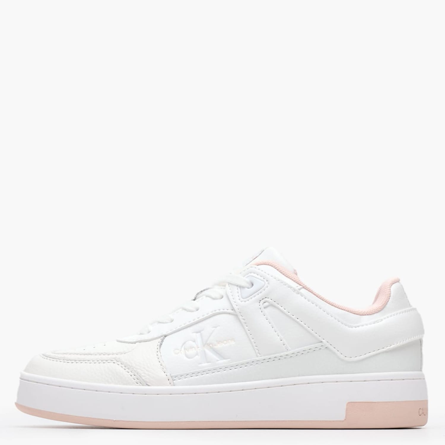 Γυναικεία Παπούτσια Casual Basket.Lowmix Άσπρο Δέρμα Calvin Klein