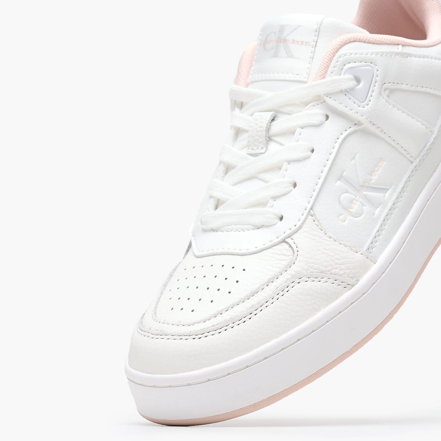 Γυναικεία Παπούτσια Casual Basket.Lowmix Άσπρο Δέρμα Calvin Klein
