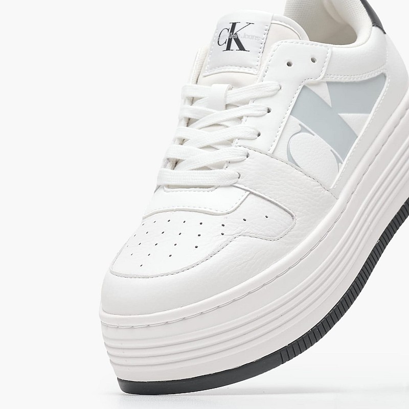 Women Casual Shoes Bold.Flatf White Leather Calvin Klein