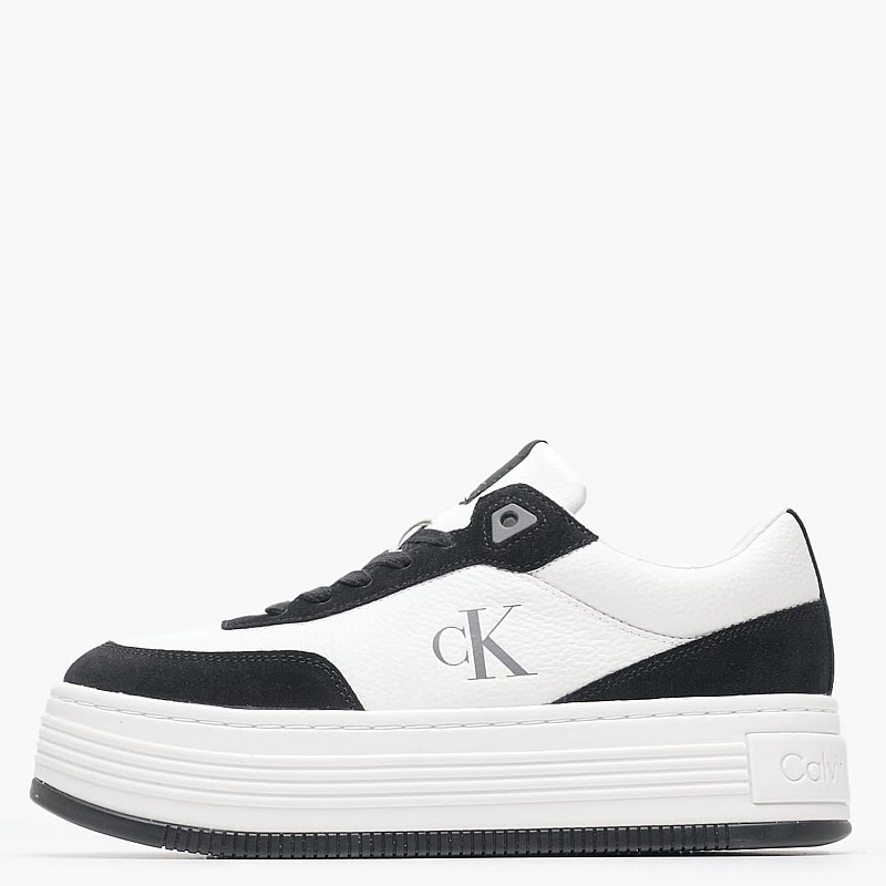 Women Casual Shoes Bold.Tumb White Leather-Buckskin Calvin Klein