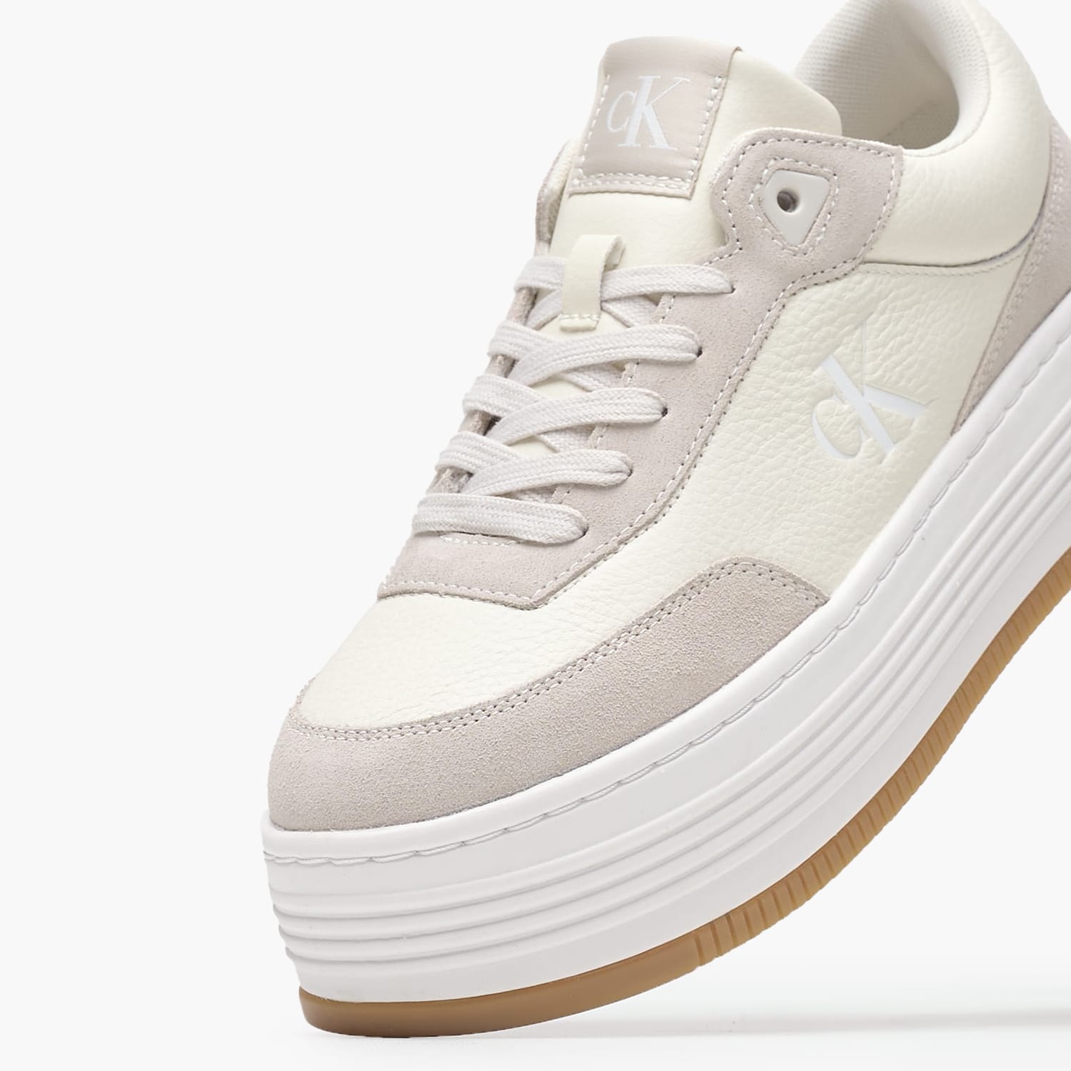 Γυναικεία Παπούτσια Casual Bold.Tumb Μπεζ Δέρμα-Δέρμα Καστόρι Calvin Klein