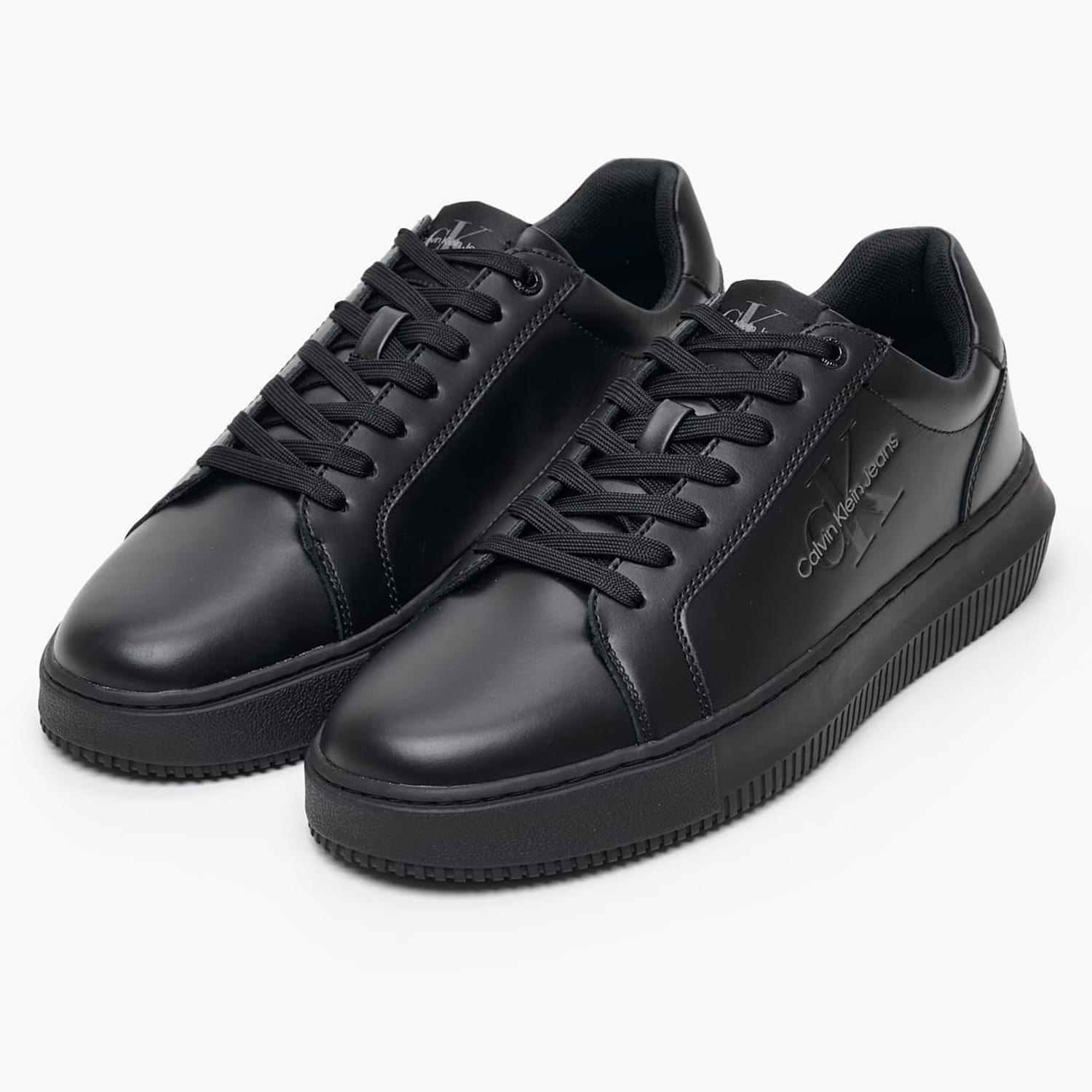 Men Casual Shoes Chunky.Cupsole.B.2 Black Leather Calvin Klein Men Casual Shoes Chunky.Cupsole.B.2 Black Leather Calvin Klein