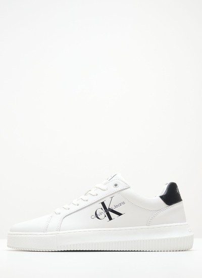 Ανδρικά Παπούτσια Casual Chunky.Cupsole.B.2 Άσπρο Δέρμα Calvin Klein