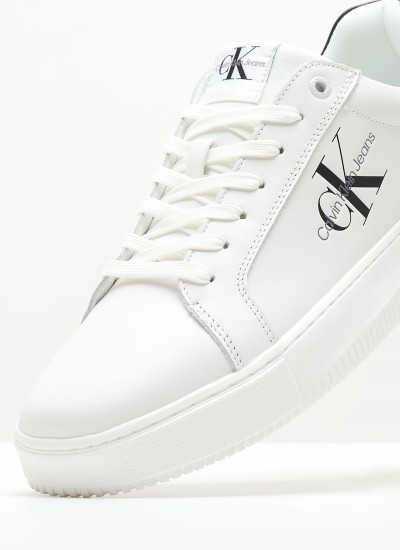 Ανδρικά Παπούτσια Casual Chunky.Cupsole.B.2 Άσπρο Δέρμα Calvin Klein
