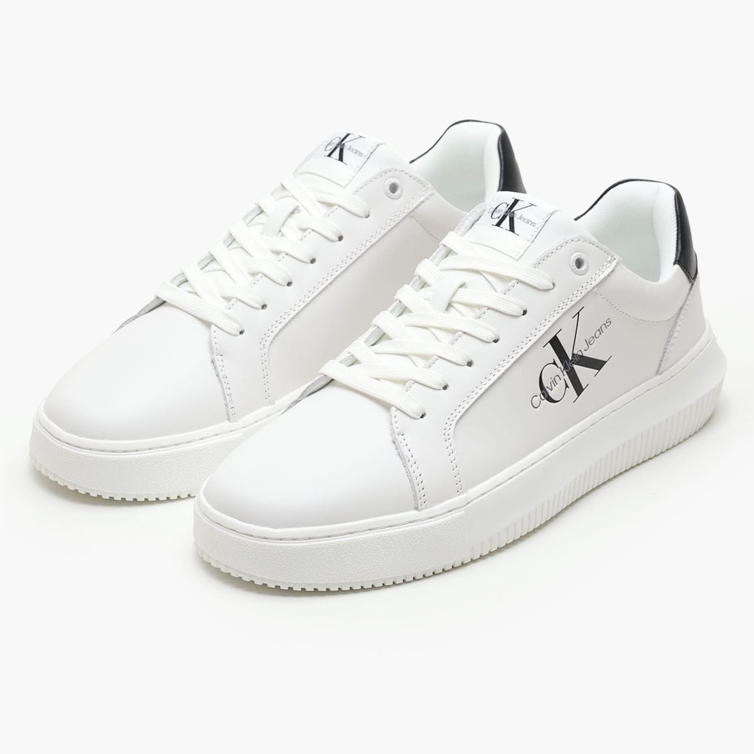 Men Casual Shoes Chunky.Cupsole.B.2 White Leather Calvin Klein Men Casual Shoes Chunky.Cupsole.B.2 White Leather Calvin Klein