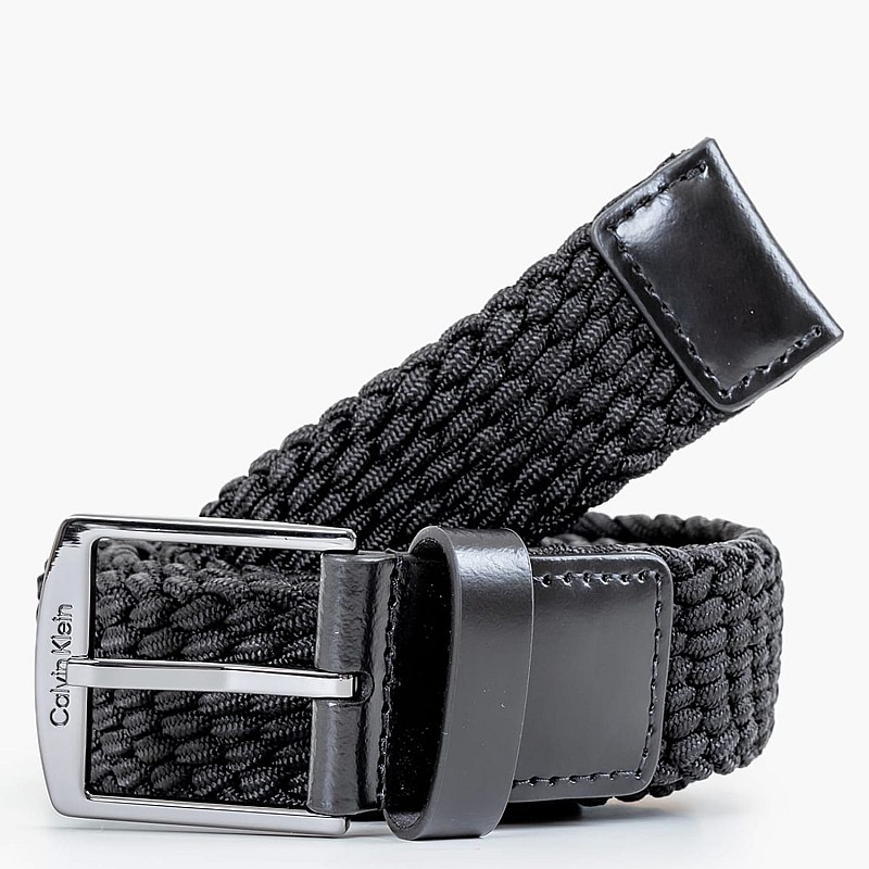 Ανδρικές Ζώνες Elastic.Casual Μαύρο Ύφασμα Calvin Klein