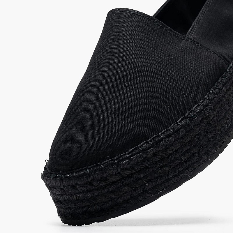Γυναικείες Εσπαντρίγιες Espa.Flatform Μαύρο Ύφασμα Calvin Klein