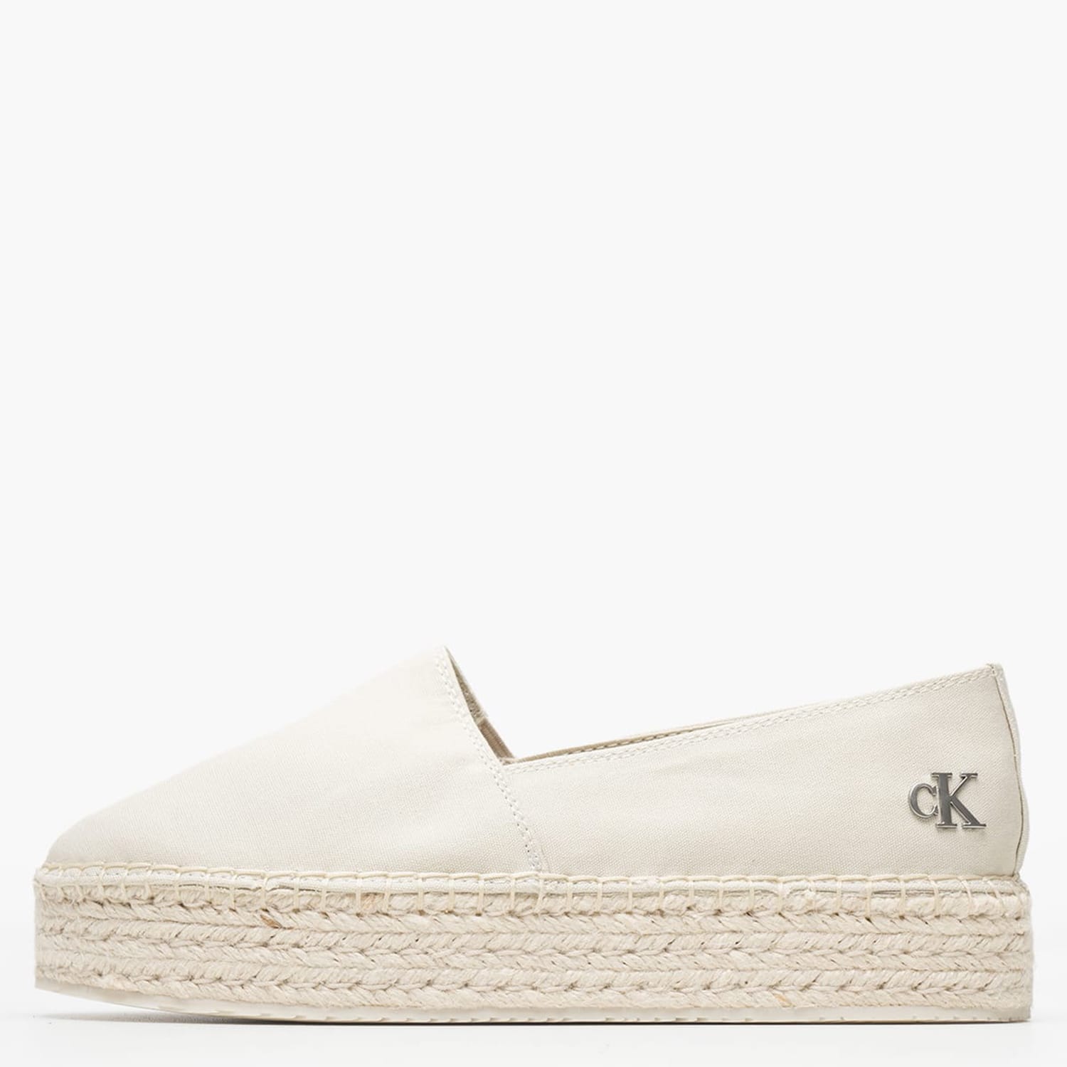 Γυναικείες Εσπαντρίγιες Espa.Flatform Μπεζ Ύφασμα Calvin Klein