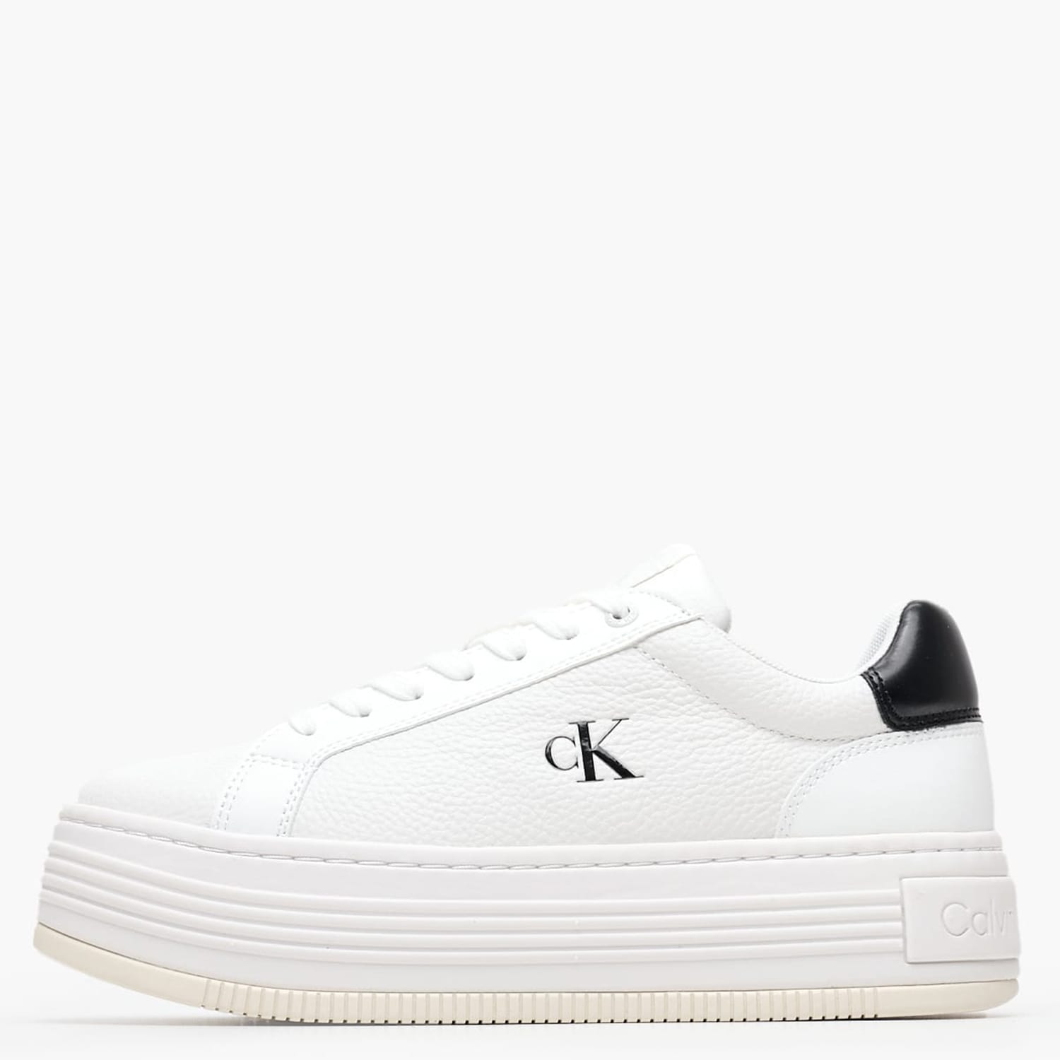 Γυναικεία Παπούτσια Casual Flatf.Mg Άσπρο Δέρμα Calvin Klein