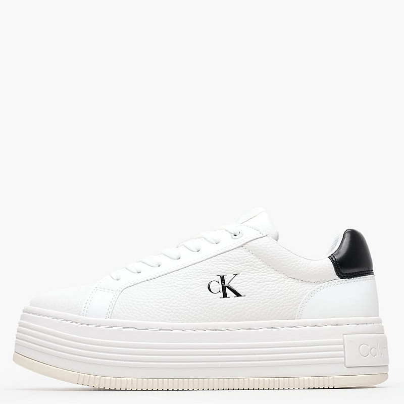 Γυναικεία Παπούτσια Casual Flatf.Mg Άσπρο Δέρμα Calvin Klein