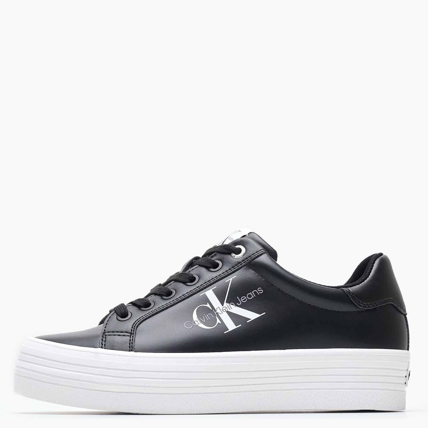 Γυναικεία Παπούτσια Casual Flatform.Vulc Μαύρο Δέρμα Calvin Klein