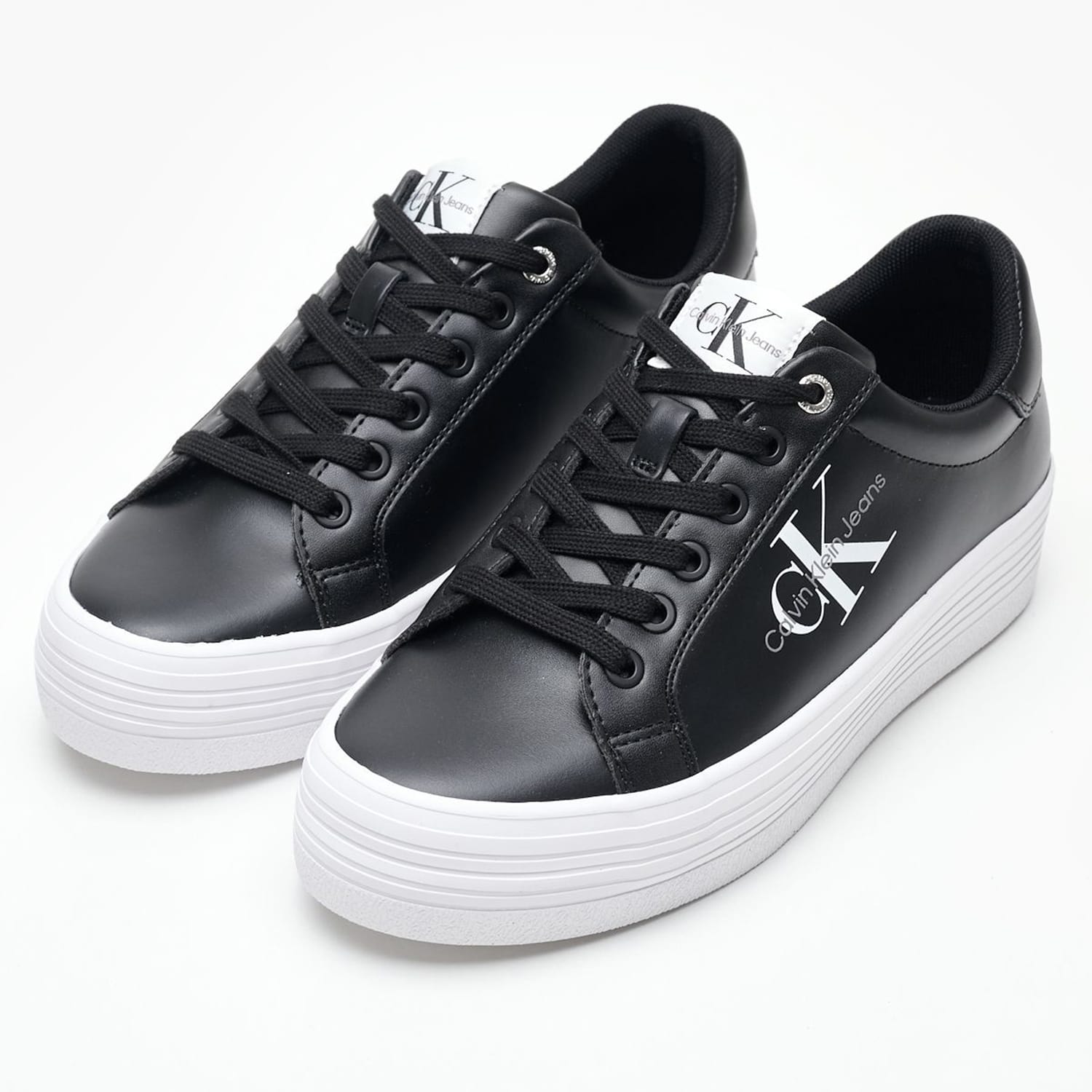 Γυναικεία Παπούτσια Casual Flatform.Vulc Μαύρο Δέρμα Calvin Klein Γυναικεία Παπούτσια Casual Flatform.Vulc Μαύρο Δέρμα Calvin Klein