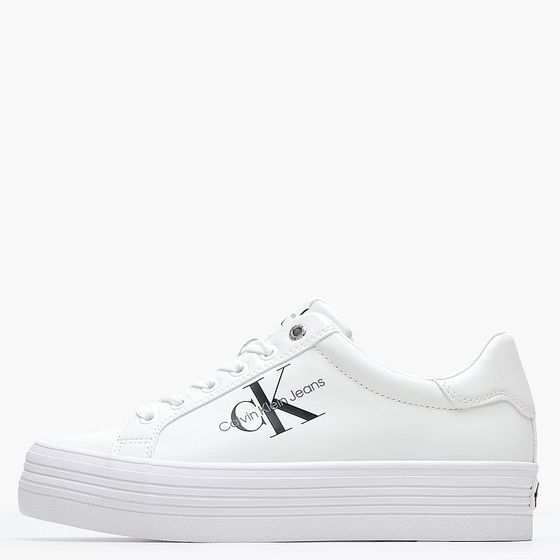 Γυναικεία Παπούτσια Casual Flatform.Vulc Άσπρο Δέρμα Calvin Klein
