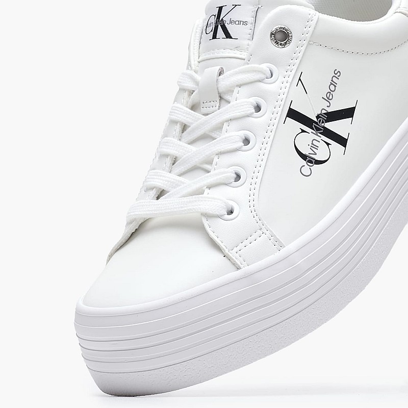 Γυναικεία Παπούτσια Casual Flatform.Vulc Άσπρο Δέρμα Calvin Klein