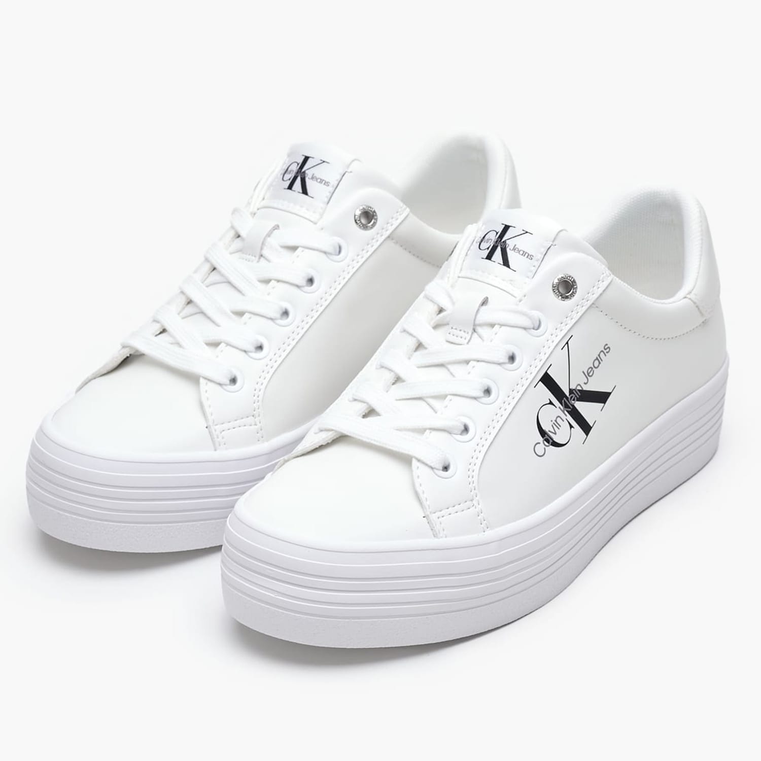 Women Casual Shoes Flatform.Vulc White Leather Calvin Klein Women Casual Shoes Flatform.Vulc White Leather Calvin Klein
