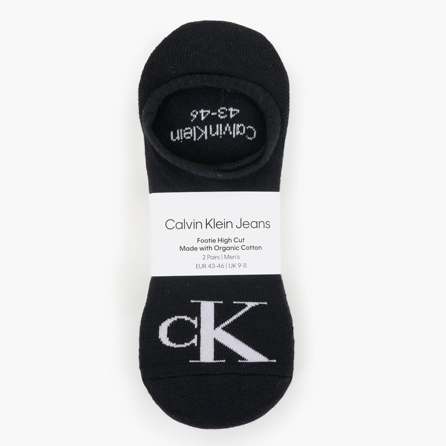 Ανδρικές Κάλτσες Footie.High Μαύρο Βαμβάκι Calvin Klein