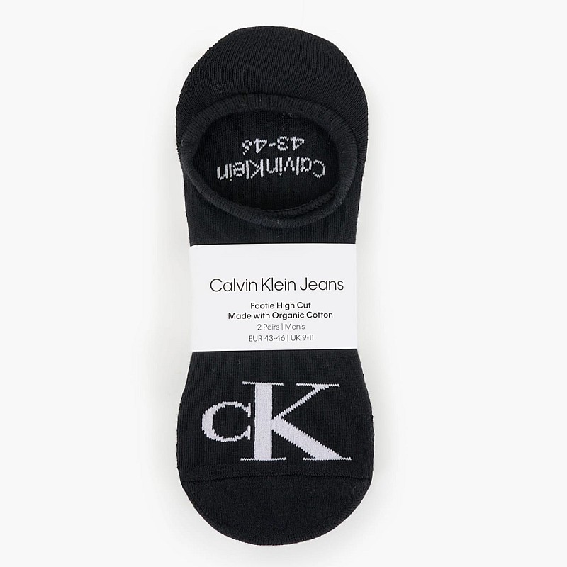 Ανδρικές Κάλτσες Footie.High Μαύρο Βαμβάκι Calvin Klein