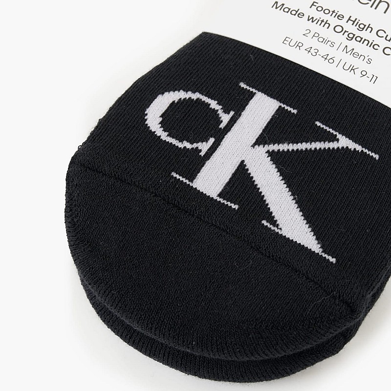 Ανδρικές Κάλτσες Footie.High Μαύρο Βαμβάκι Calvin Klein