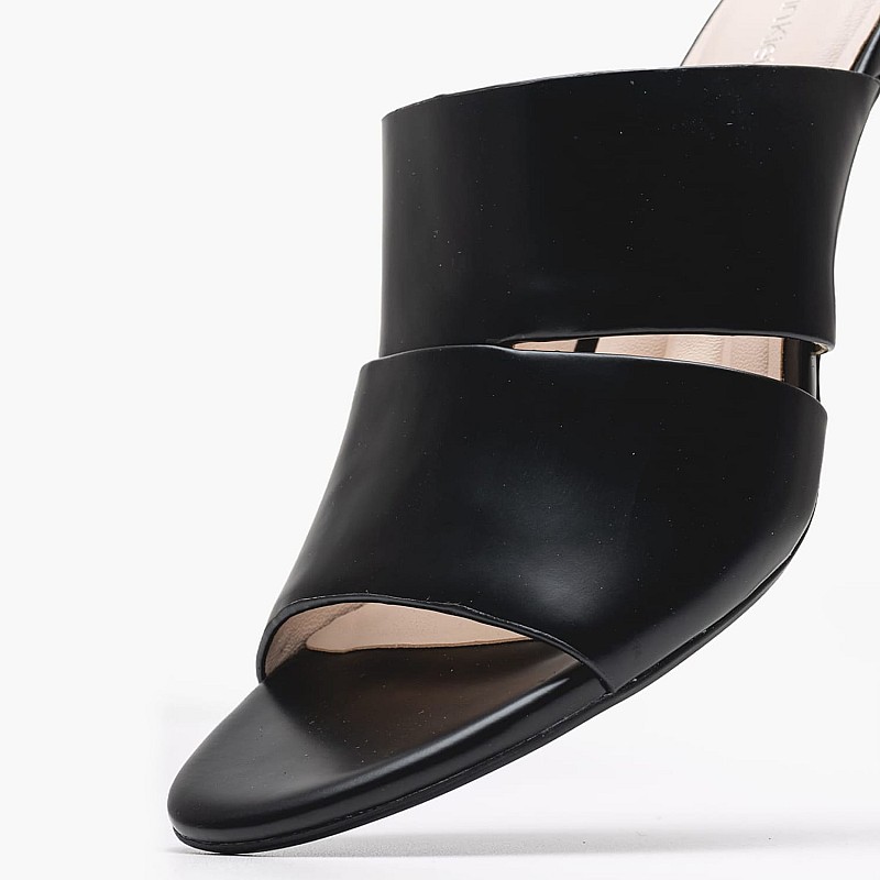 Γυναικεία Mules Heel.M Μαύρο Δέρμα Calvin Klein