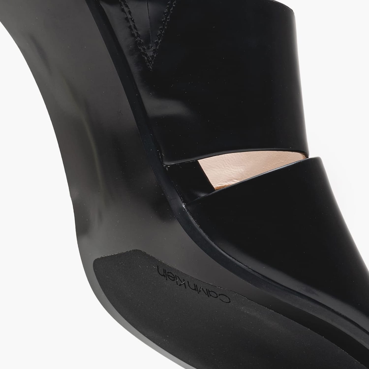 Γυναικεία Mules Heel.M Μαύρο Δέρμα Calvin Klein Γυναικεία Mules Heel.M Μαύρο Δέρμα Calvin Klein