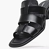 Women Mules Heel.Square Black Leather Calvin Klein Women Mules Heel.Square Black Leather Calvin Klein
