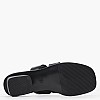 Women Mules Heel.Square Black Leather Calvin Klein Women Mules Heel.Square Black Leather Calvin Klein