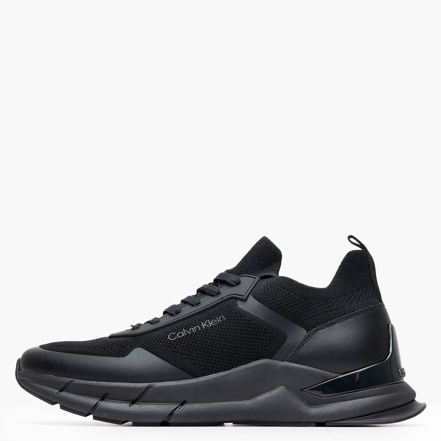 Ανδρικά Παπούτσια Casual Laceup.Knit.B Μαύρο ECOleather-Ύφασμα Calvin Klein