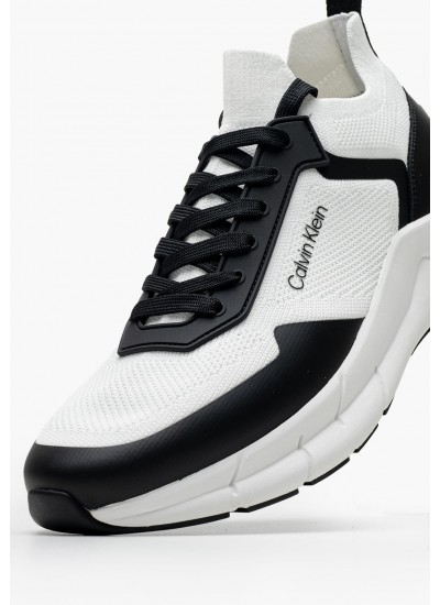Ανδρικά Παπούτσια Casual Lowtop Μαύρο Δέρμα Calvin Klein