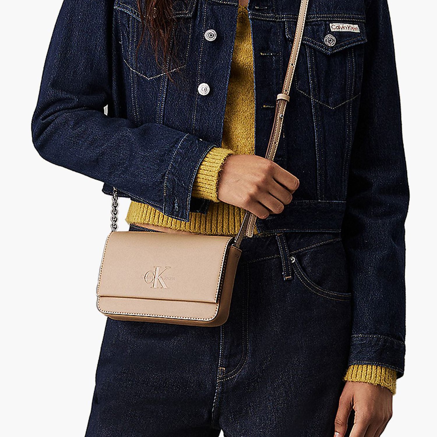 Γυναικείες Τσάντες Phone.Cb Μπεζ ECOleather Calvin Klein