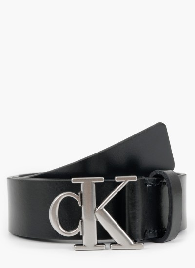 Γυναικείες Ζώνες Plaque.Lthr Μαύρο Δέρμα Calvin Klein