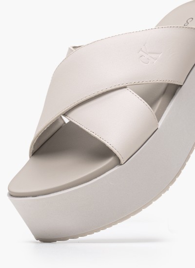 Γυναικείες Πλατφόρμες Χαμηλές D.Meliconia Χρυσό ECOleather Geox