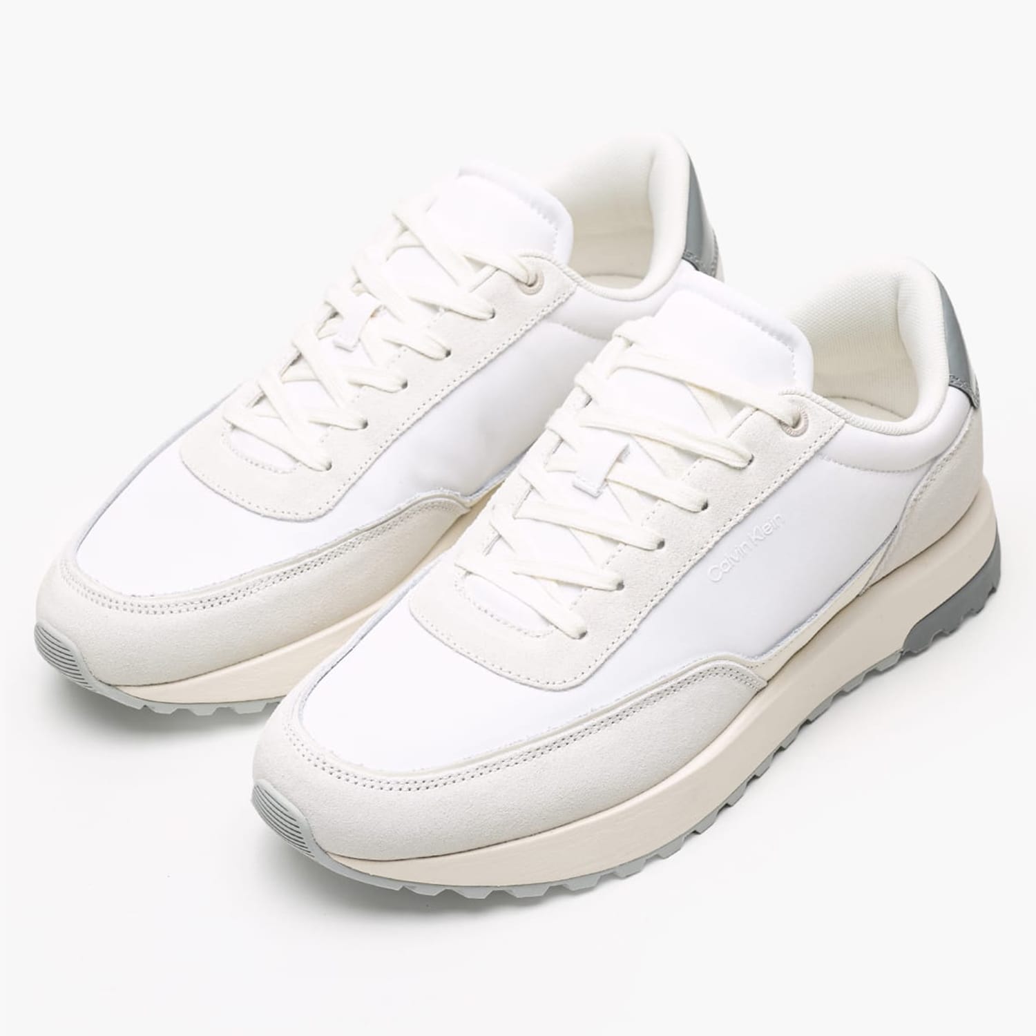 Men Casual Shoes Repreve.Mix White Buckskin-Fabric Calvin Klein Men Casual Shoes Repreve.Mix White Buckskin-Fabric Calvin Klein