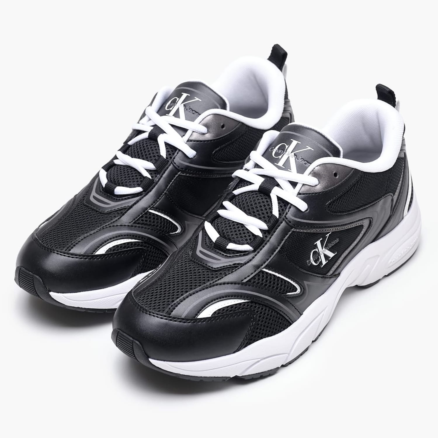 Men Casual Shoes Retro.Tennis.Ml Black ECOleather-Fabric Calvin Klein