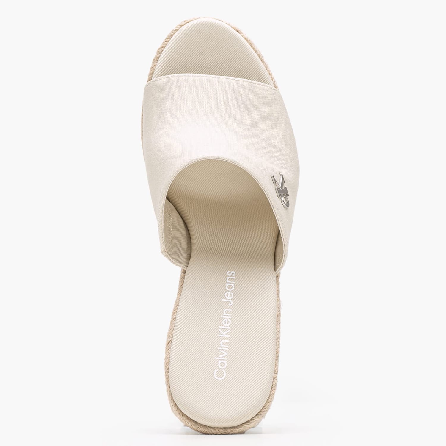 Women Platforms High Rope.Slide Beige Fabric Calvin Klein Women Platforms High Rope.Slide Beige Fabric Calvin Klein