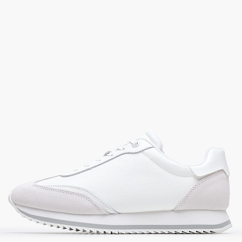 Women Casual Shoes Runner.Lacemix White Buckskin-ECOleather Calvin Klein