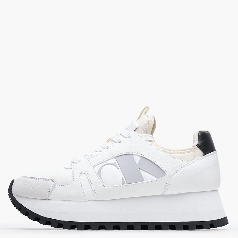 Γυναικεία Παπούτσια Casual Runner.Nbs.Bl Άσπρο Δέρμα Calvin Klein