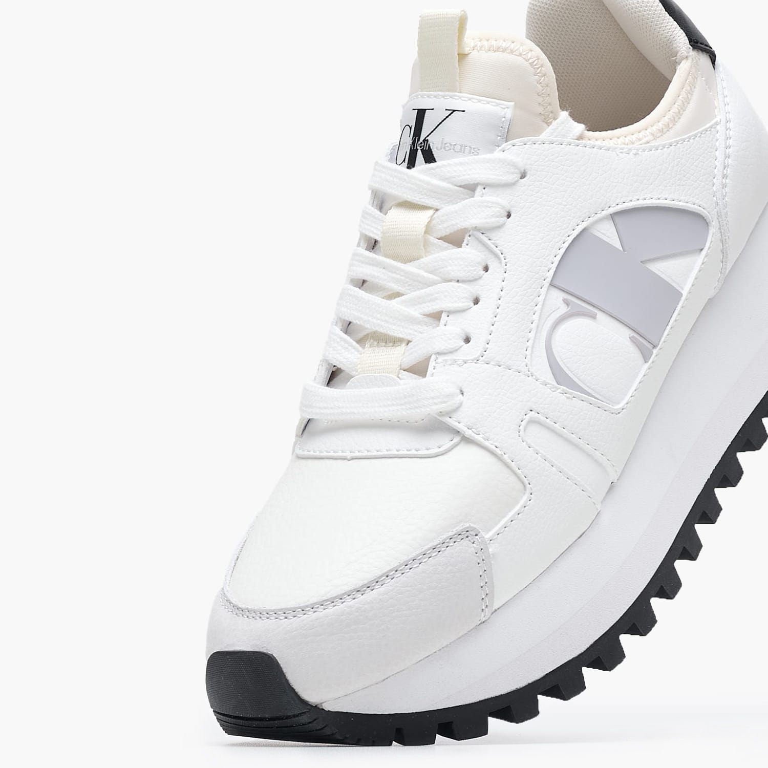 Γυναικεία Παπούτσια Casual Runner.Nbs.Bl Άσπρο Δέρμα Calvin Klein