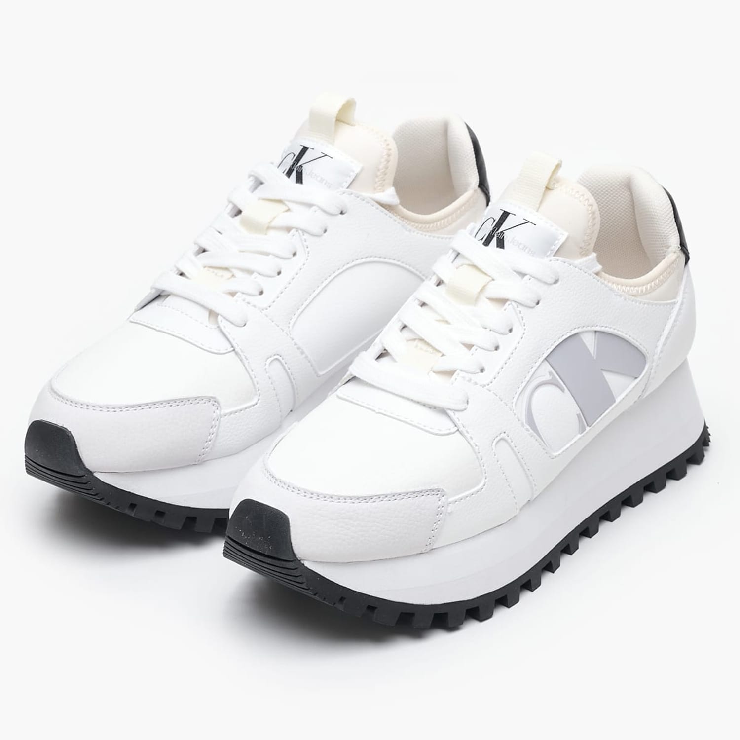 Γυναικεία Παπούτσια Casual Runner.Nbs.Bl Άσπρο Δέρμα Calvin Klein Γυναικεία Παπούτσια Casual Runner.Nbs.Bl Άσπρο Δέρμα Calvin Klein